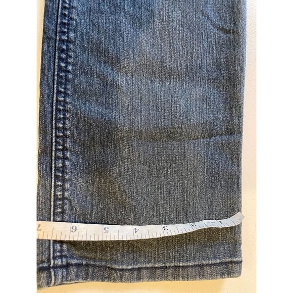 Chico's Womens Jeans Kerry Slim Straight Silver Rhinestones Indigo Bling SZ 0.5 - Picture 5 of 8